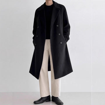 Men’s Longline Loose-Fit Wool Jacket
