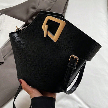 The Origami Bucket: Light Luxury Commuter Crossbody | Sculpted Leather Basket Bag