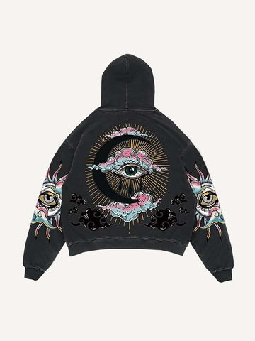 Men’s Printed Hooded Sweatshirt – Long Sleeve Casual Style