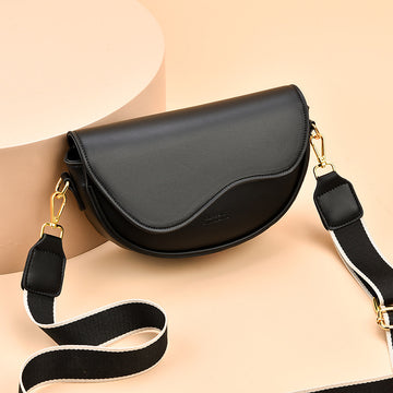 Refined Underarm Saddle Bag – Curated Winter Leather Handbag | Light Luxury Shoulder Bag